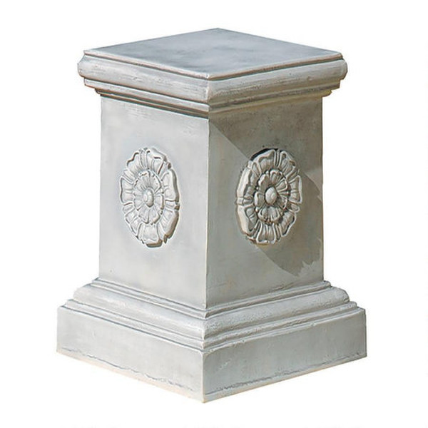 Pedestal Column English Rosette Garden Sculptural Plinth for Statuary
